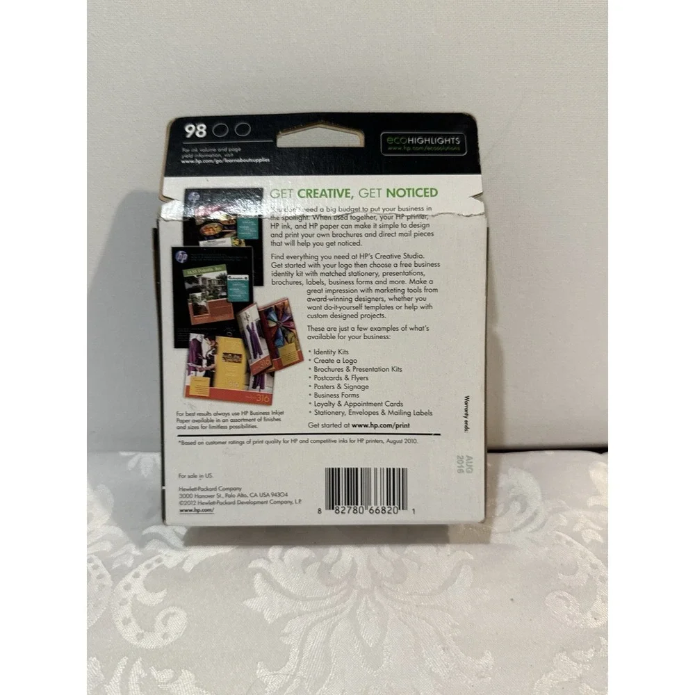 2x 98 BLACK ink jet HP PhotoSmart 8050 8049 2575 2570 D5160 D5155 D5145 printer